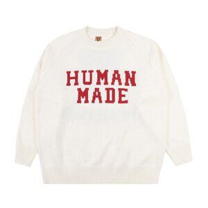 Tiger Head White Long-Sleeved Sweater Human Made